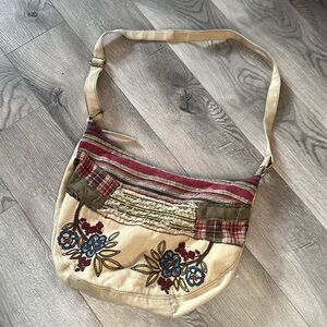 vintage y2k bohemian hobo zippered purse bag